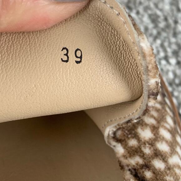 Free People Loafer Womens Size 8.5 Brown Snake Print Velvet Platform - Picture 9 of 11